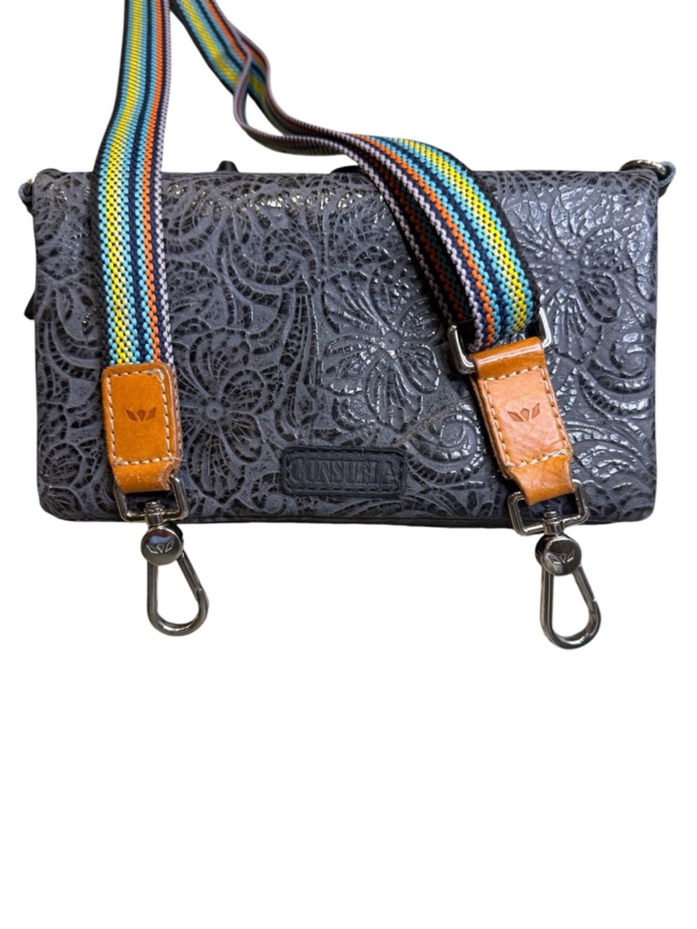 Consuela Uptown Crossbody Wallet Clutch in Steely Gray